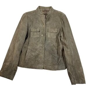 Scotts Suede Original Washable Suede Women's Button Front Jacket Size M